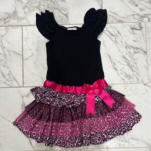 Pink and black leopard tulle skirt!